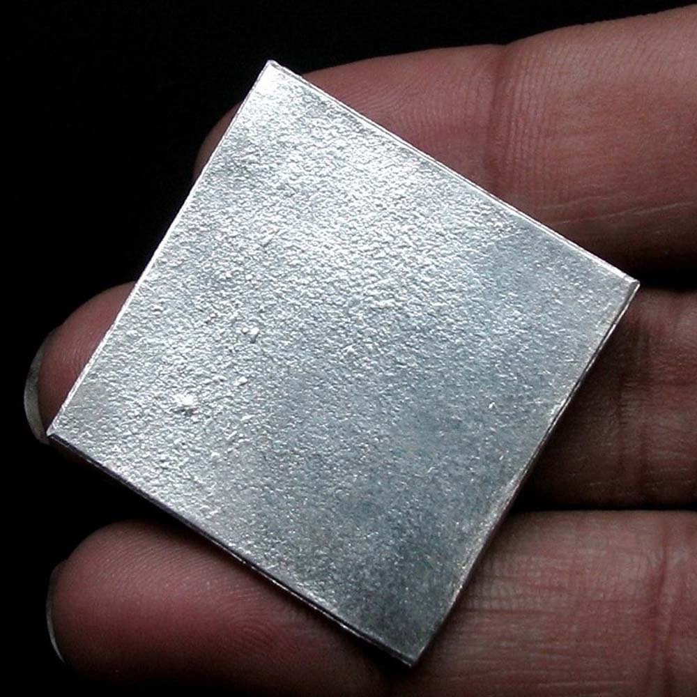 1 Inch Pure Silver Square Piece Chandi ka chokor - Image 4