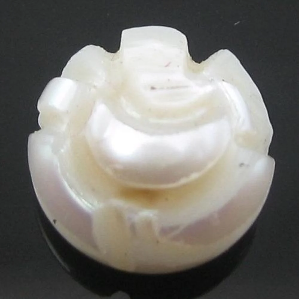 7.3Ct Real Natural Pearl Carved Lord Ganesha For Wealth & Prosperity - Image 3