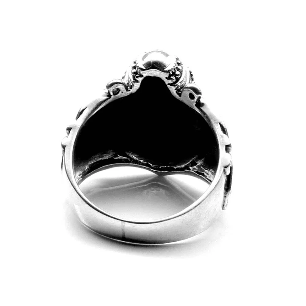 Big Lord Ganesha Idol statue Oxidized 925 Sterling Silver Unisex Ring - Image 5
