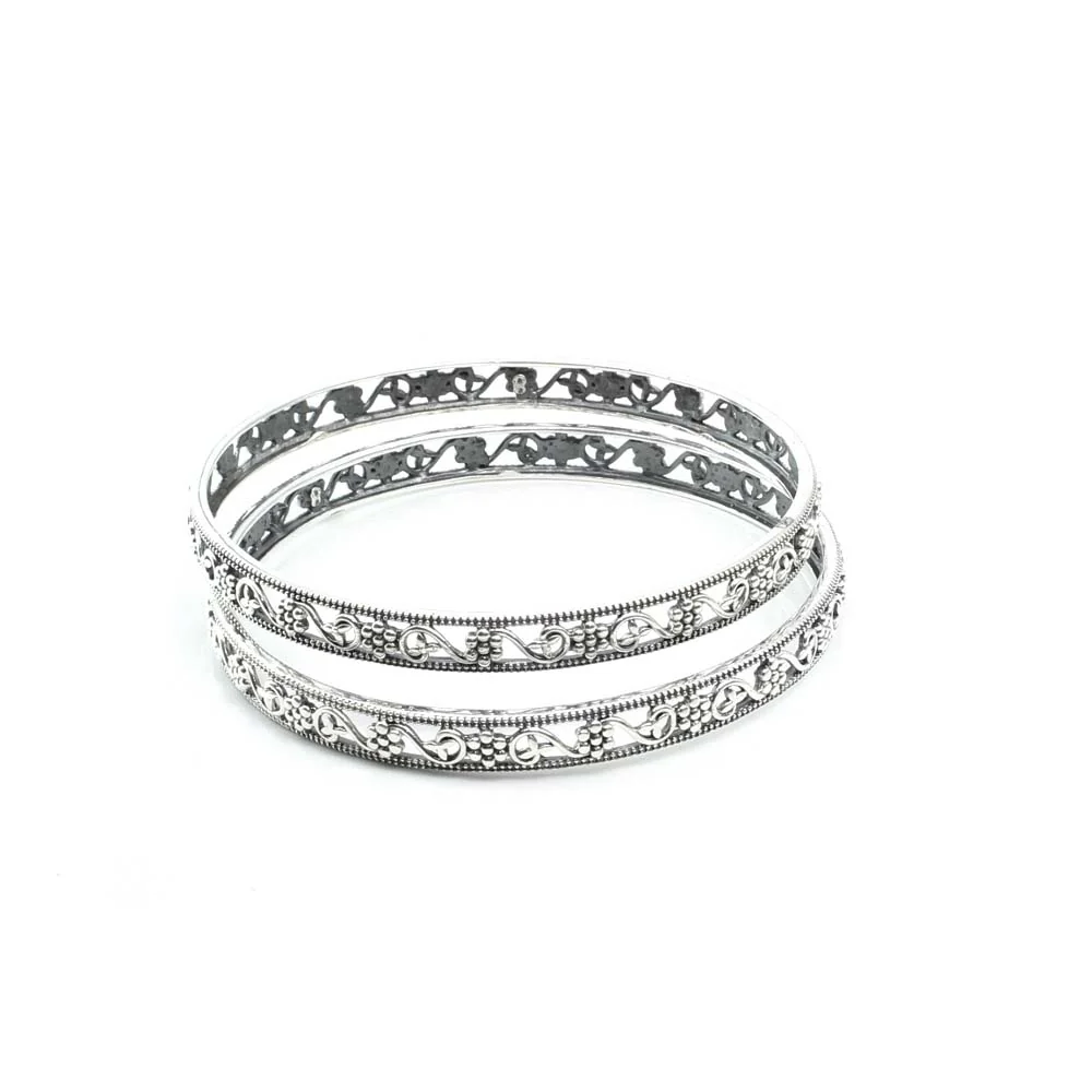 Cute Trendy Real Sterling Silver Oxidized Women Bangles - Image 5