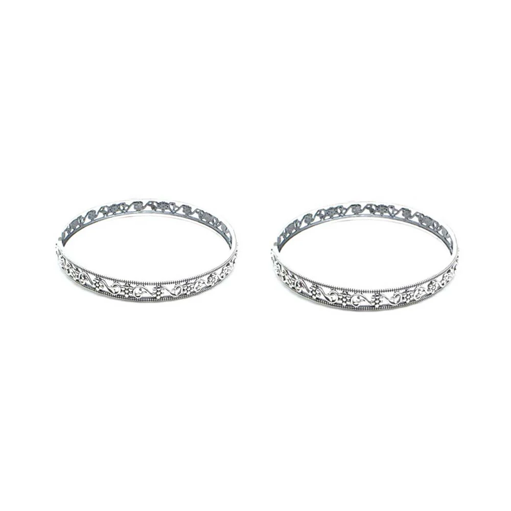 Cute Trendy Real Sterling Silver Oxidized Women Bangles - Image 6