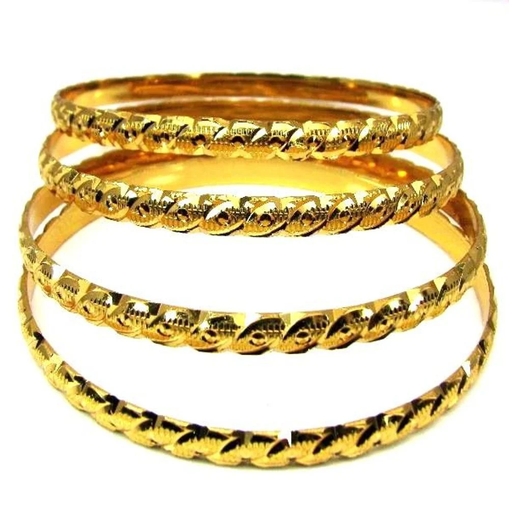 Gold Plated Bridal Fashion Jewelry Bracelet Set Size 2.8 - Image 3