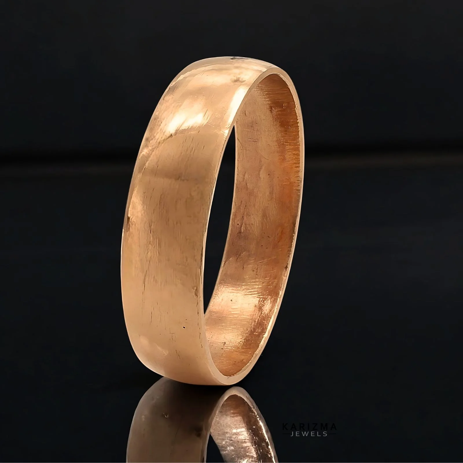 Heavy Jointless Copper wide Bangle bejod tamba ka kada for astrology - Image 4