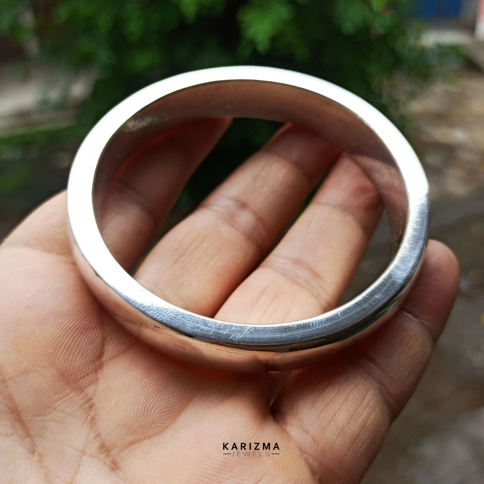 Heavy Silver men's Kada without Joint - Chandi ka bejod kada - Image 5