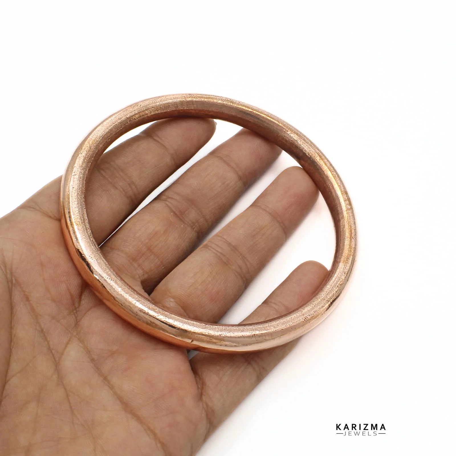 Jointless Heavy Round Copper Bangle kada for astrology - Image 4