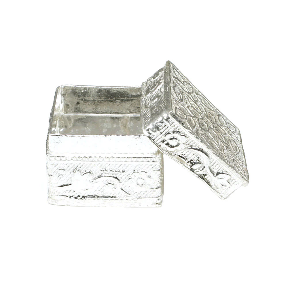 Pure silver honey container dibbi for red book remedy sindur box gift - Image 3
