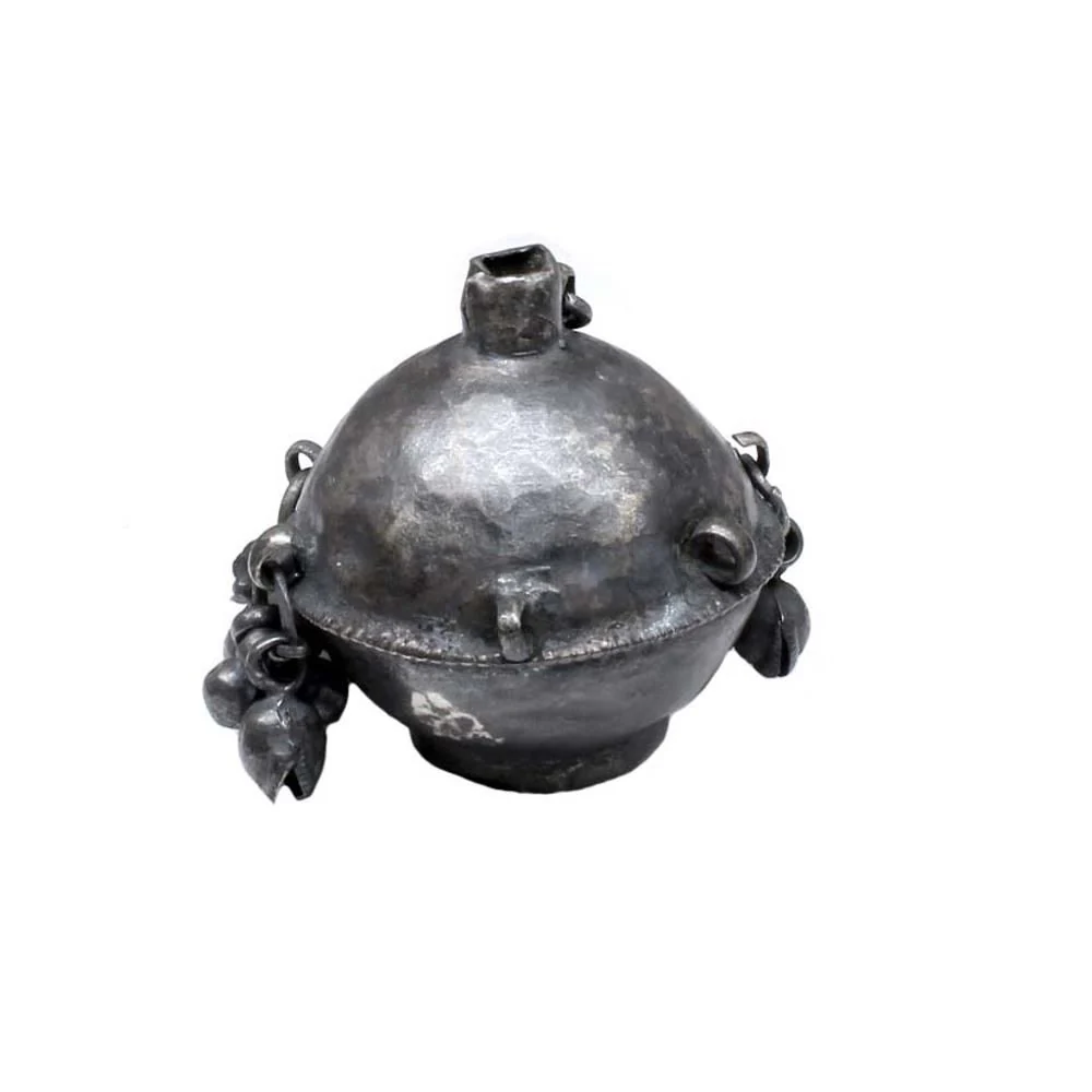 Pure silver Indian Antique old container sindoor surma box - Image 3