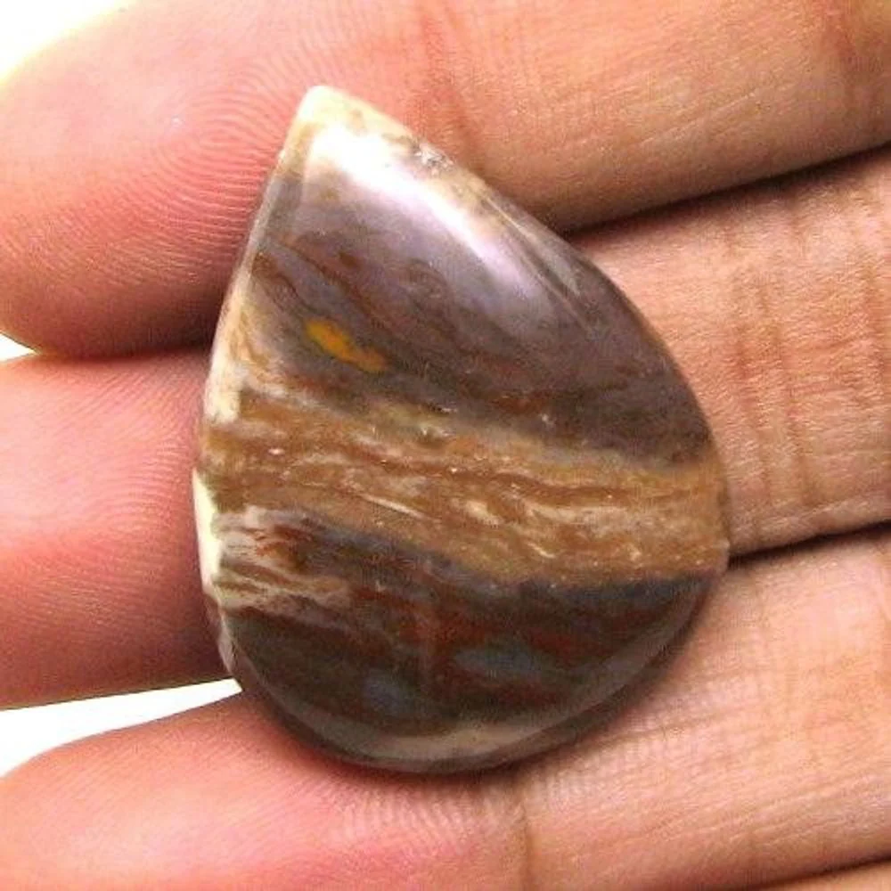 Selected 197.9Ct 6pc Wholesale lot Natural Picture Jasper Cabochon Gemstone - Image 3