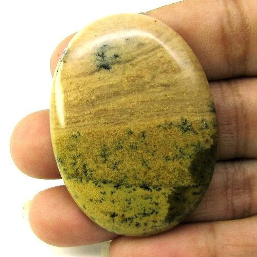 Selected 218.9Ct 4pc Wholesale lot Natural Picture Jasper Cabochon Gemstone - Image 4