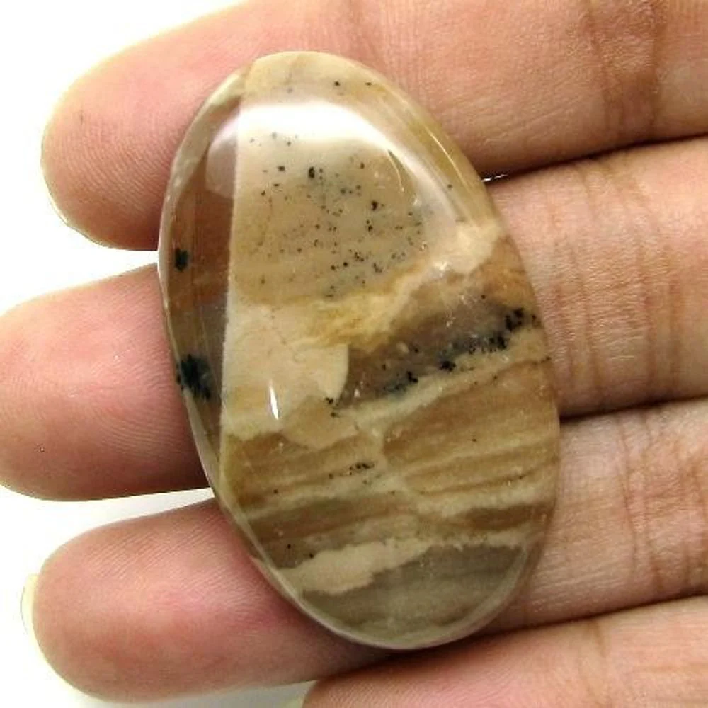 Selected 241.3Ct 5pc Wholesale lot Natural Picture Jasper Cabochon Gemstone - Image 4