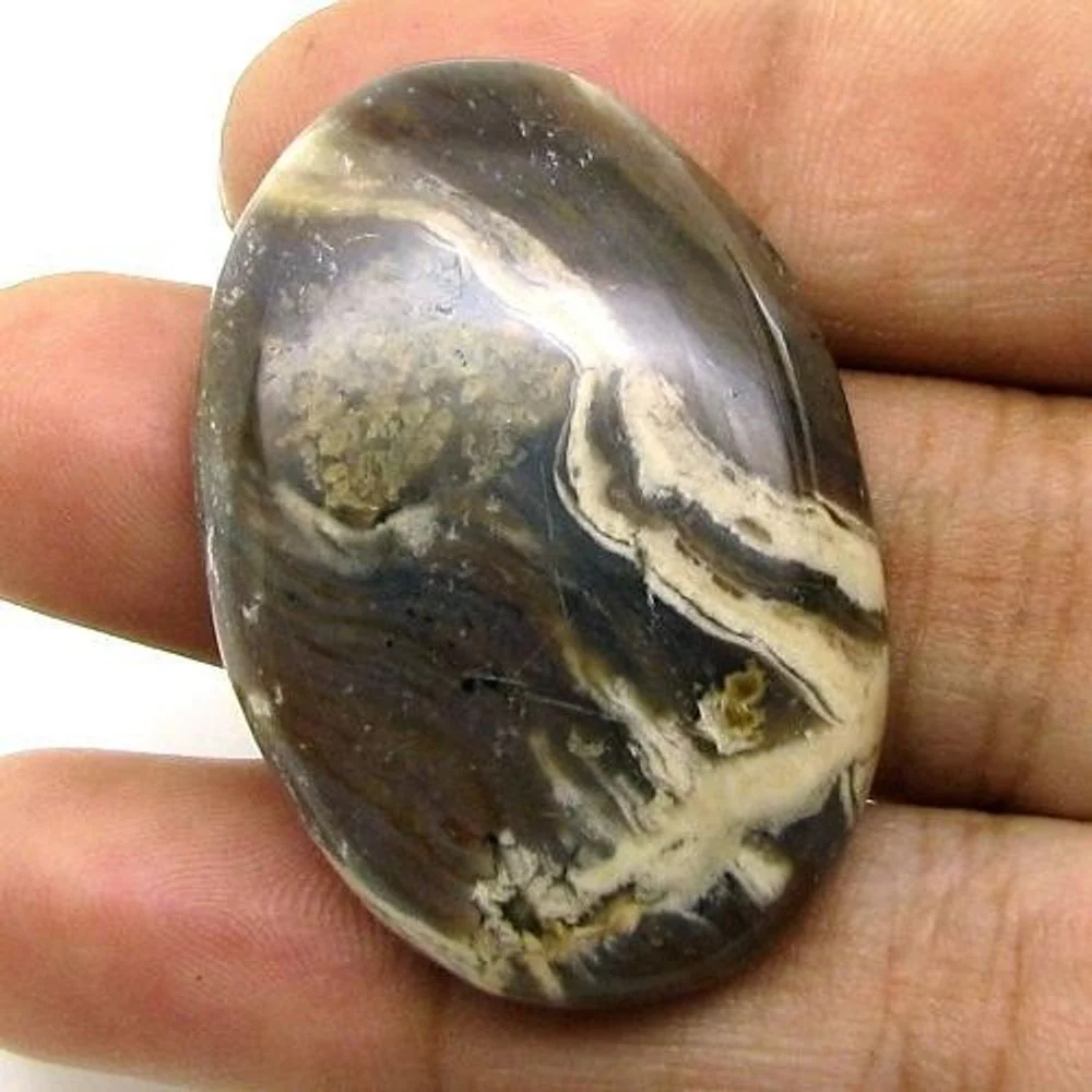 Selected 255.3Ct 4pc Wholesale lot Natural Picture Jasper Cabochon Gemstone - Image 3