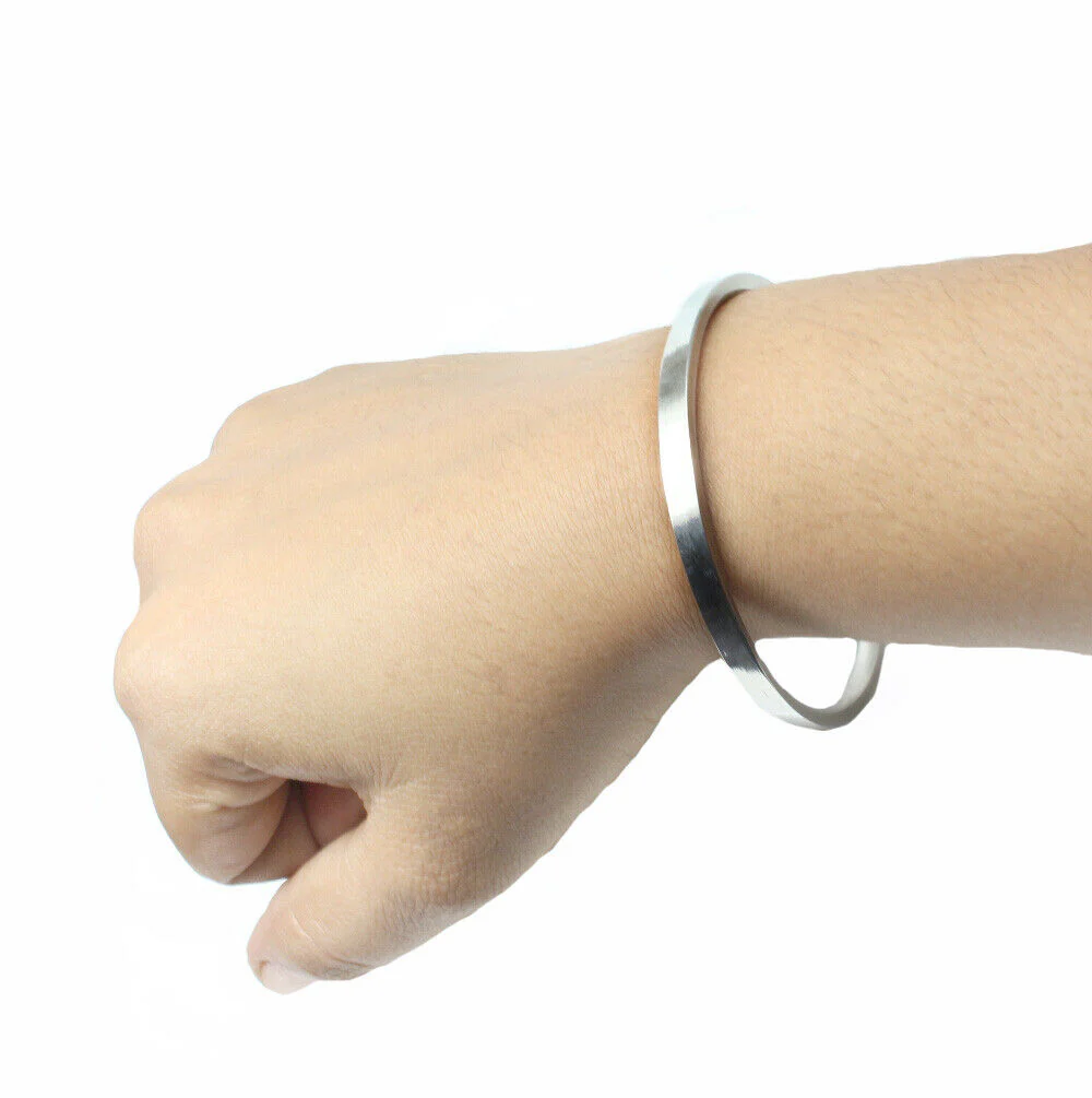 Shine Stainless Steel Ladies Bangle bracelet Sikh Kada (Plain) 4.5mm wide cuff - Image 4