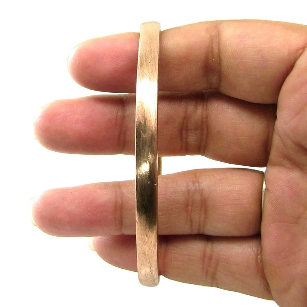 Solid Jointless Copper Kada Bracelet for Men (Pure Copper Cuff) - Image 4