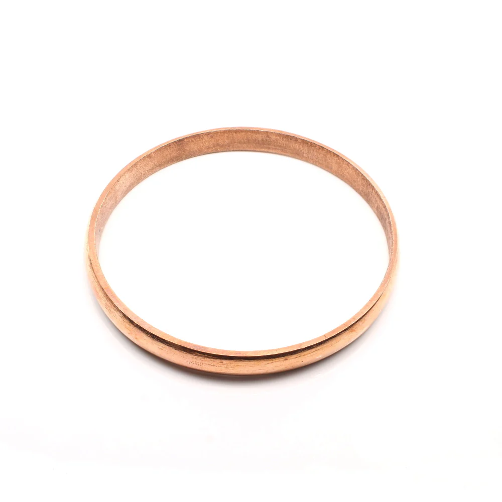 Solid Jointless Copper Kada Bracelet for Men (Pure Copper Cuff) - Image 5