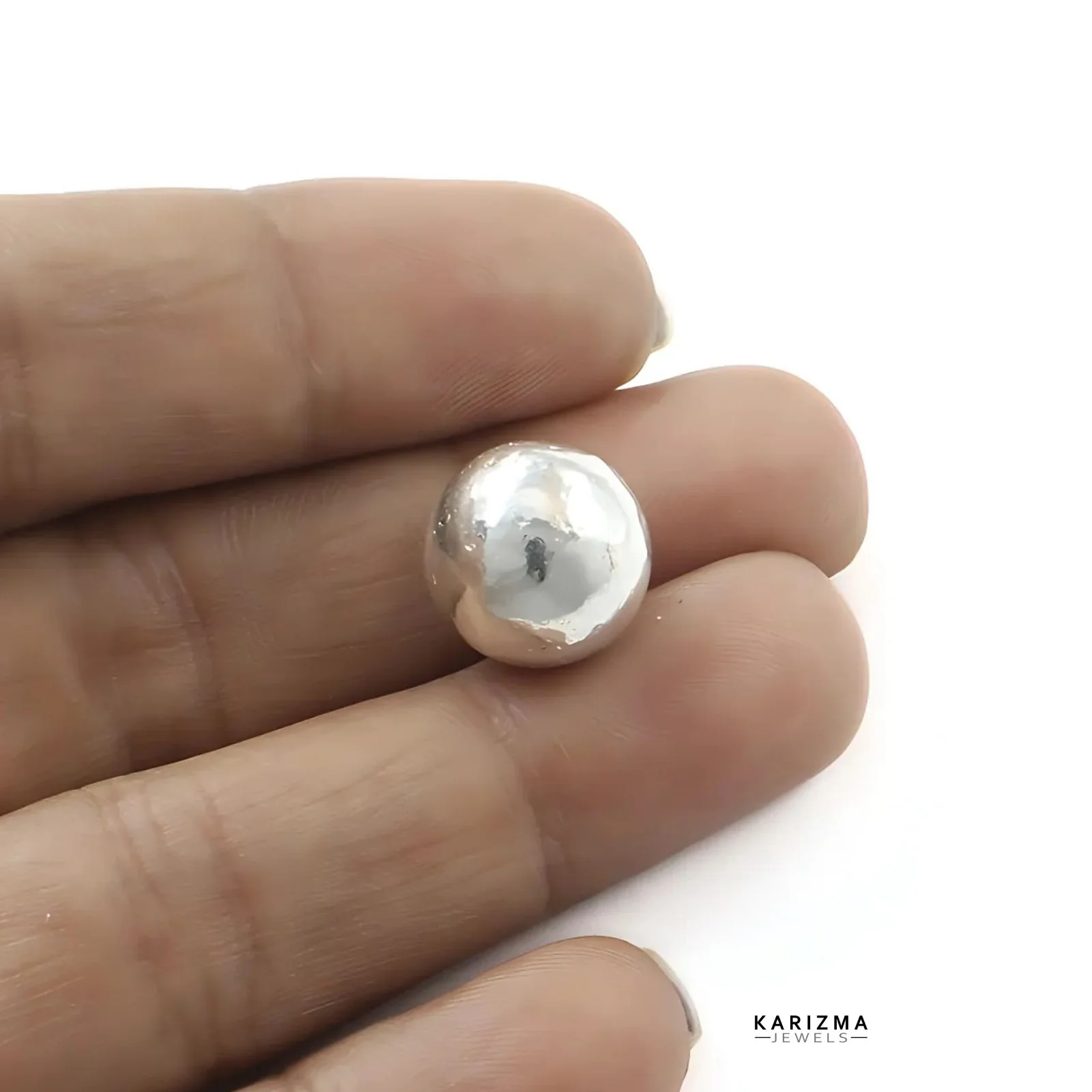 Solid Pure Silver Full Round Ball chandi ki thos Goli for Astrological remedy - Image 4