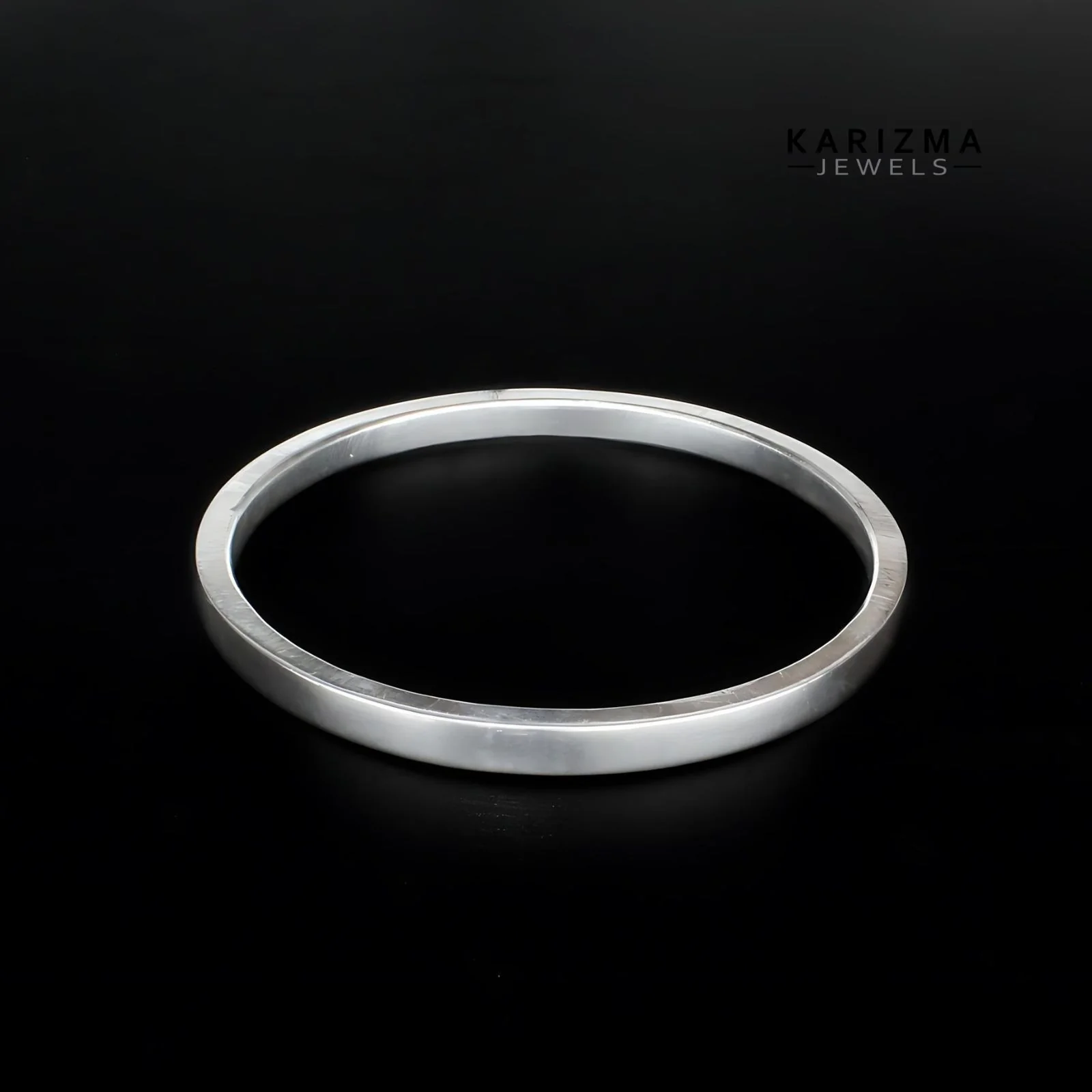 Square shape Jointless Pure Silver Bangle - Chandi ka bejod kada for Astrology - Image 3