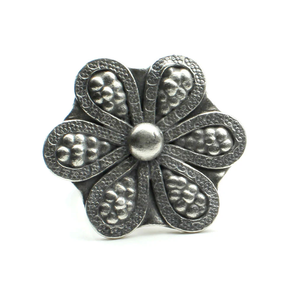 Wild flower tribe textured Fine Real 925 Sterling Silver Ring adjustable-1 - Image 3